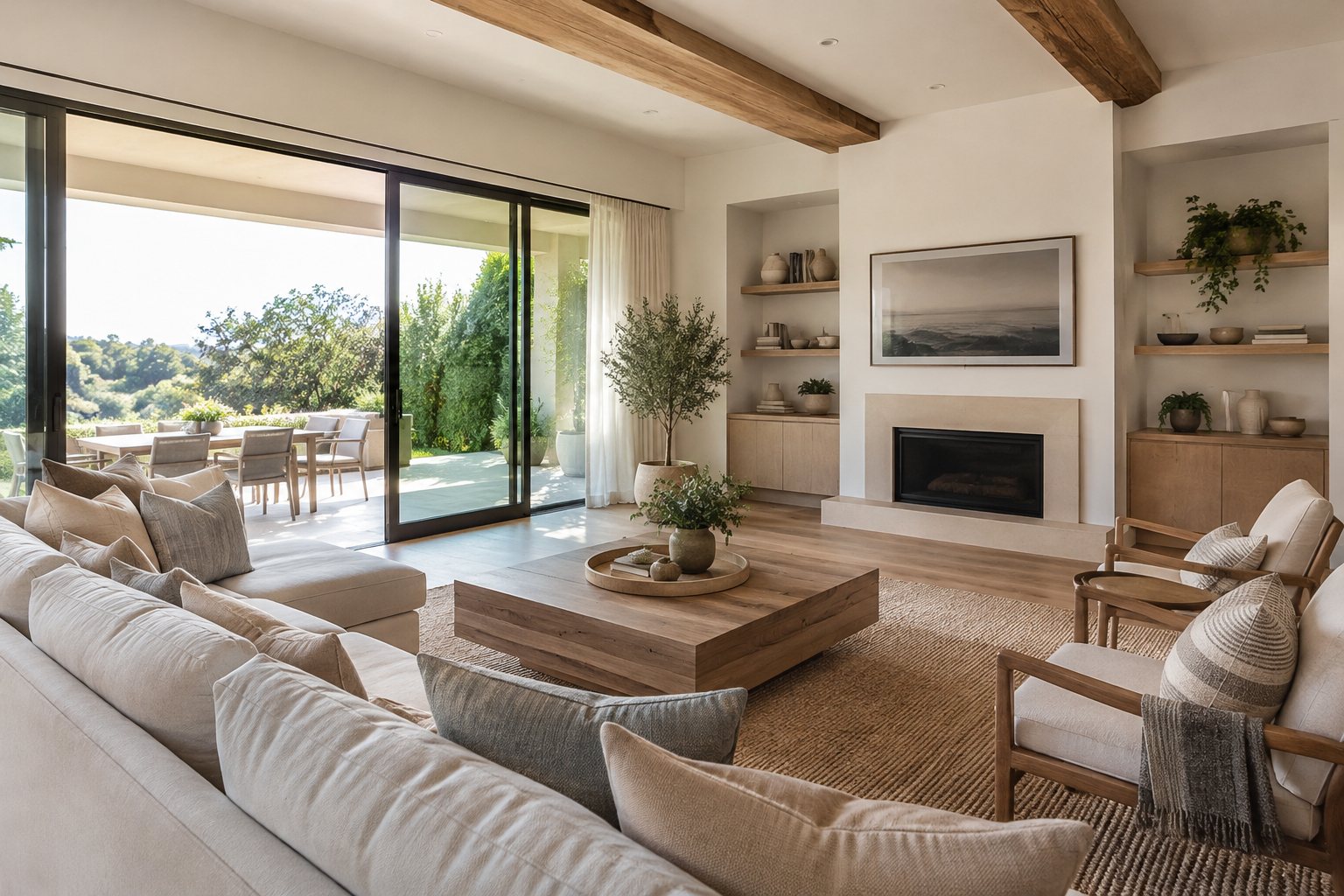 A covered front entry of a San Diego home, illustrative